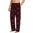 thumbnail image 6 of Kdxio Red Skulls 2 Print Men's Sleep Pajama Pant Lounge Pants with Pockets-X-Large, 6 of 6
