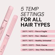 Lange Hair Le Duo Grande 360° Airflow Styler | 2-in-1 Curling Wand & Titanium Flat Iron Hair Straightener (Black)