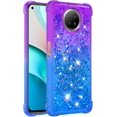 thumbnail image 3 of for Xiaomi Redmi Note 9 5G Case, Creativity Clear Quicksand Glitter Flowing Liquid Floating Soft TPU Case w/Stand Bling Diamond Sparkle Phone Cover for Xiaomi Redmi Note 9 5G JB Purple Navy, 3 of 7
