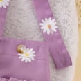 thumbnail image 7 of Odeerbi 6M-4Y Infant Girls Cotton Outfits Rib Knit Long Sleeve Tops with Daisy Print Suspender Skirt Two-piece Set Solid Color Floral Skirt Set Infant Girls Clothes, 7 of 7