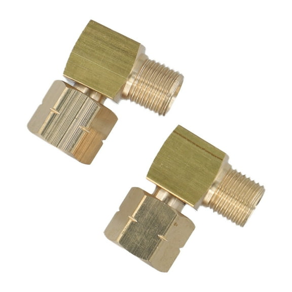 2X 90°Brass Gas Connection Angle 1/4" Male xFemale Hose Connector for Cooktop
