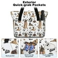 thumbnail image 2 of Tote Bag for Women - German Shepherd Dog and Footprint Shoulder Bag - Large Utility Work Duffle Bag with Zipper Handbag for Travel, Work, Sprots, 2 of 5