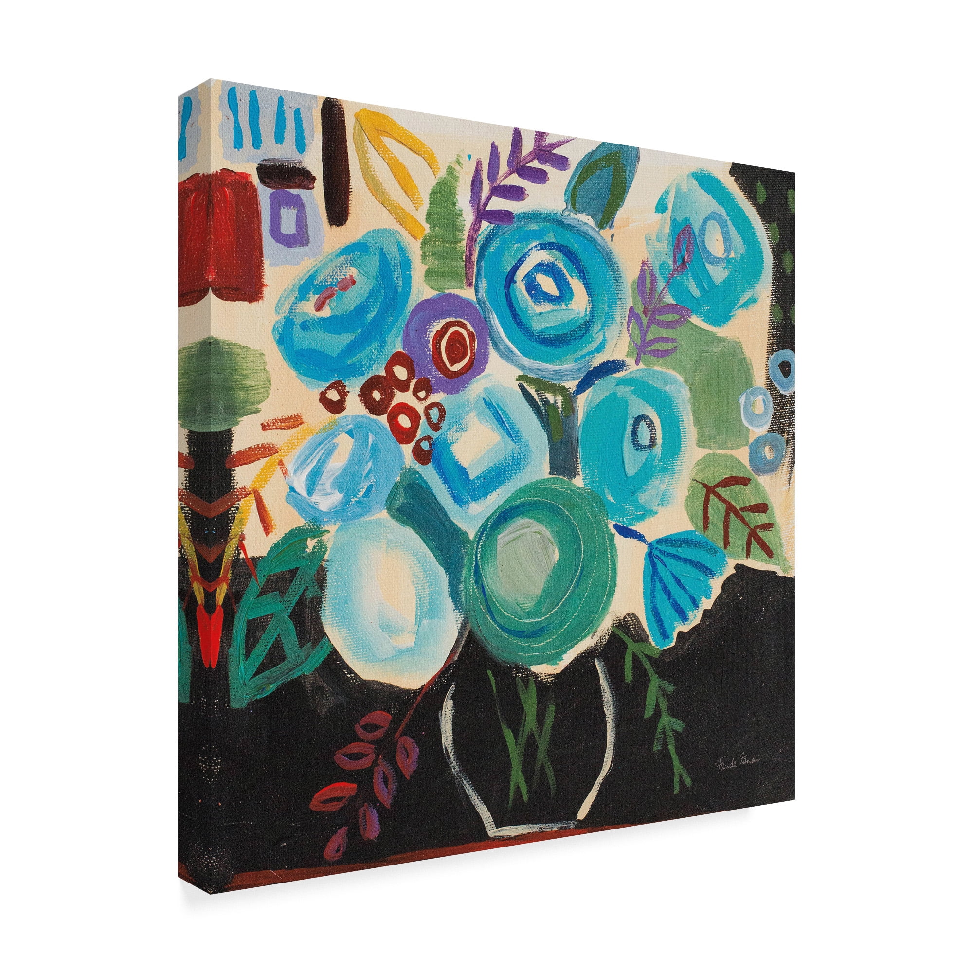 Trademark Fine Art 'Bold Blue' Canvas Art by Farida Zaman