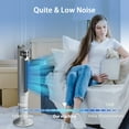 thumbnail image 6 of Besttey 47" Tower Fan , 360 ° Quiet Bladeless Fan w/Remote, 3-Speed w/24-H Timer, for Home, New, Silver, 6 of 8