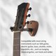 thumbnail image 4 of Soporte de Pared para Guitarra, Gancho para Colgar, Base de Madera, Banjo, Bajo, Guitarra EléCtrica AcúStica, Soporte para Cuello con Ranura para PúAs, B, 4 of 5