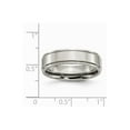 thumbnail image 6 of Grey Titanium Ring Band Wedding Ridged Standard Edge 6mm Polished, 6 of 6