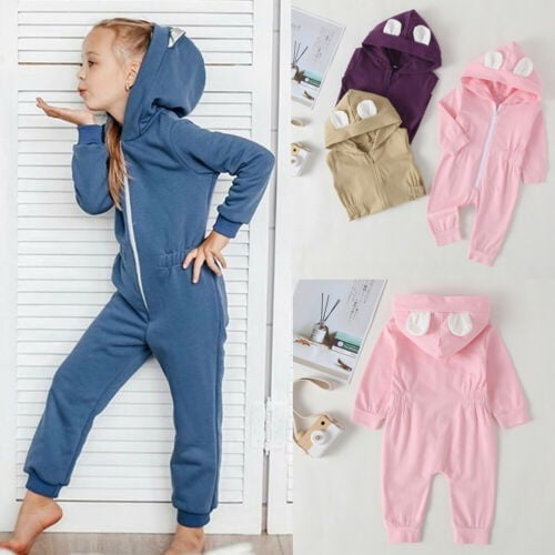 baby girl hooded jumpsuit