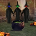 thumbnail image 5 of 3-Piece Set Halloween Black Witches with Change Colors light-up hand-held witch scream sound-activated sensor Halloween or daily decoration, 5 of 12