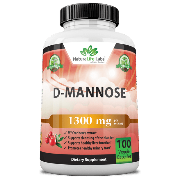 DMannose 1,300 mg with Cranberry Extract FastActing, Flush Impurities