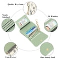 thumbnail image 6 of GAEKEAO Small Wallet for Women RFID Blocking Slim Keychian Wallet Floral Vegan Leather Card Holder with Zip Pocket ID Window, 6 of 7
