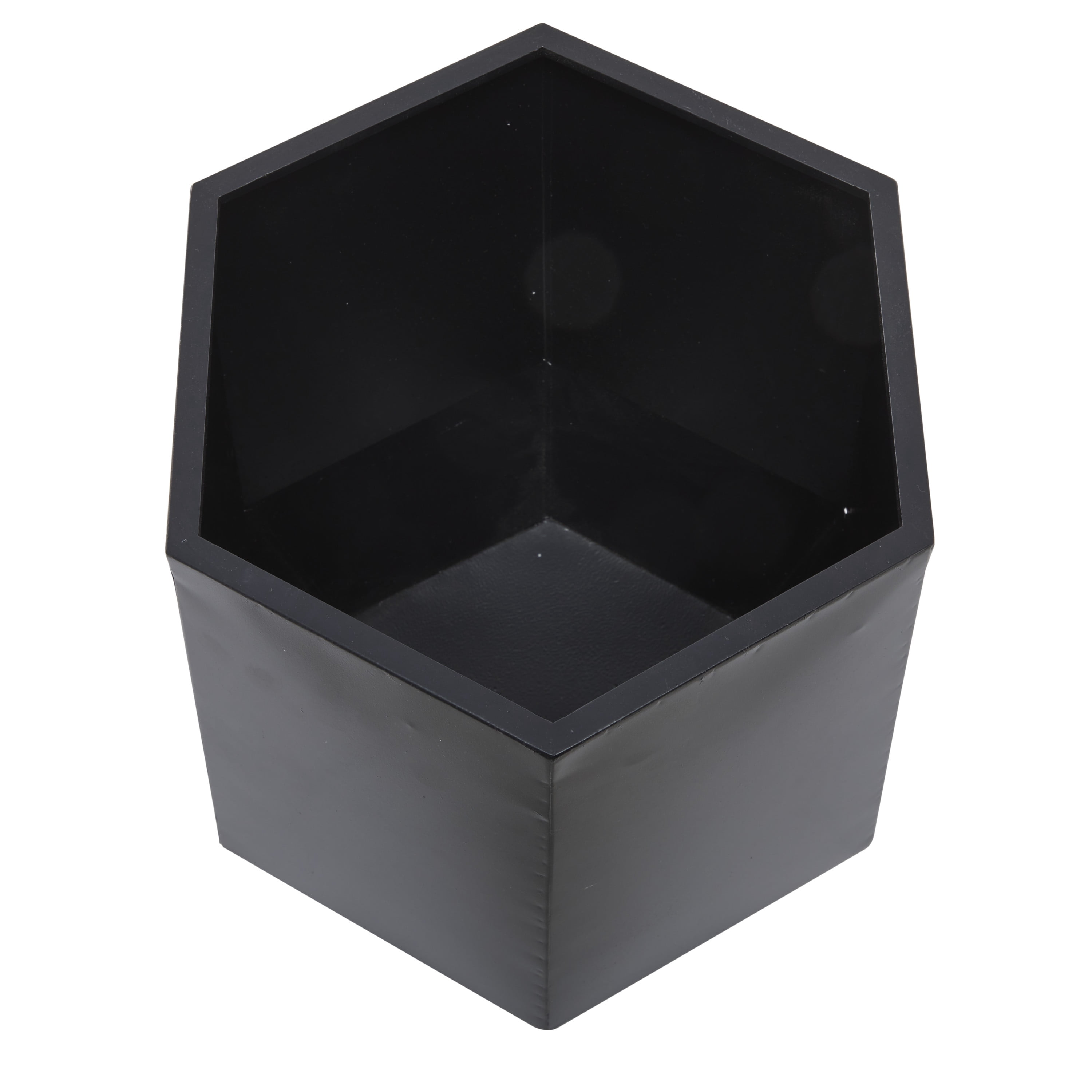 CosmoLiving by Cosmopolitan 18", 14", 9"W Indoor Outdoor Black Metal Planter (3 Count)
