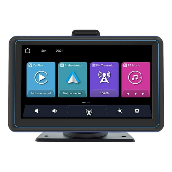 KQJQS Wireless Apple Carplay & Android Auto, 7 Inch Touchscreen Automatic Multimedia Player, Car Stereo with Mirror Link Siri Car Play GPS Navigation FM Bluetooth Navigation Screen