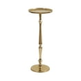 thumbnail image 4 of Kate and Laurel Carling Traditional Metal Round Drink Table, 9 x 9 x 22, Gold, Vintage Cast Aluminum Accent Table with Unique Spindle Design for Use as Indoor Plant Stand or Living Room Decor Piece, 4 of 8