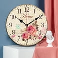 thumbnail image 4 of Productos de reloj de pared Reloj de madera simple retro Decoración de pared Relojes redondos, 4 of 5