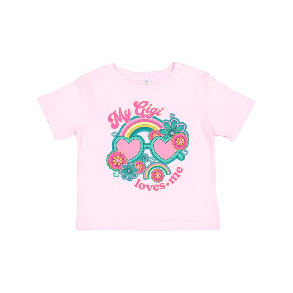 Inktastic My Gigi Loves Me Girls Rainbow Granddaughter Girls Toddler T-Shirt