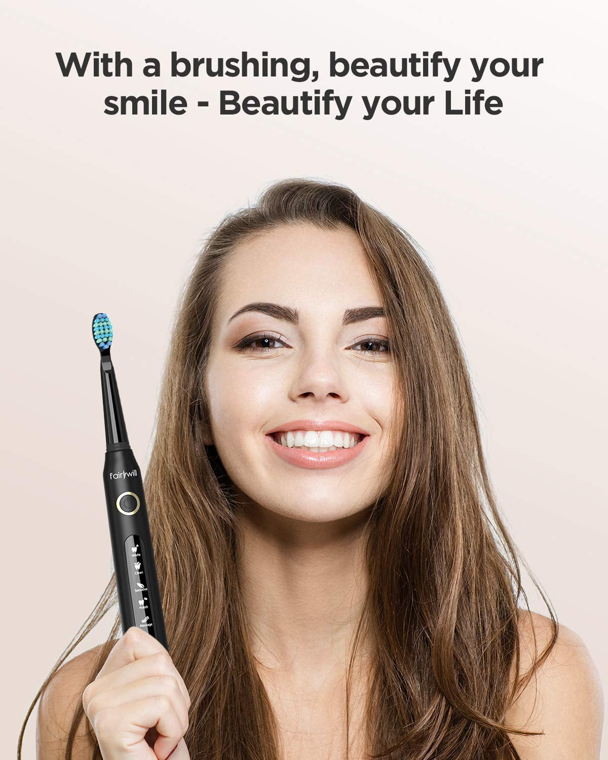 fairywill sonic electric toothbrush rechargeable for adults and kids ada accepted