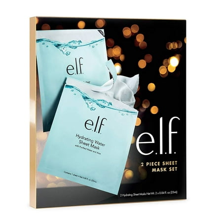 e.l.f. Holiday Sheet Mask 2 sheet ,pack of 1, Skin Concern: basic care, dark circles, dry skin, fine lines, loss of firmness, redness RWalmartmended.., By