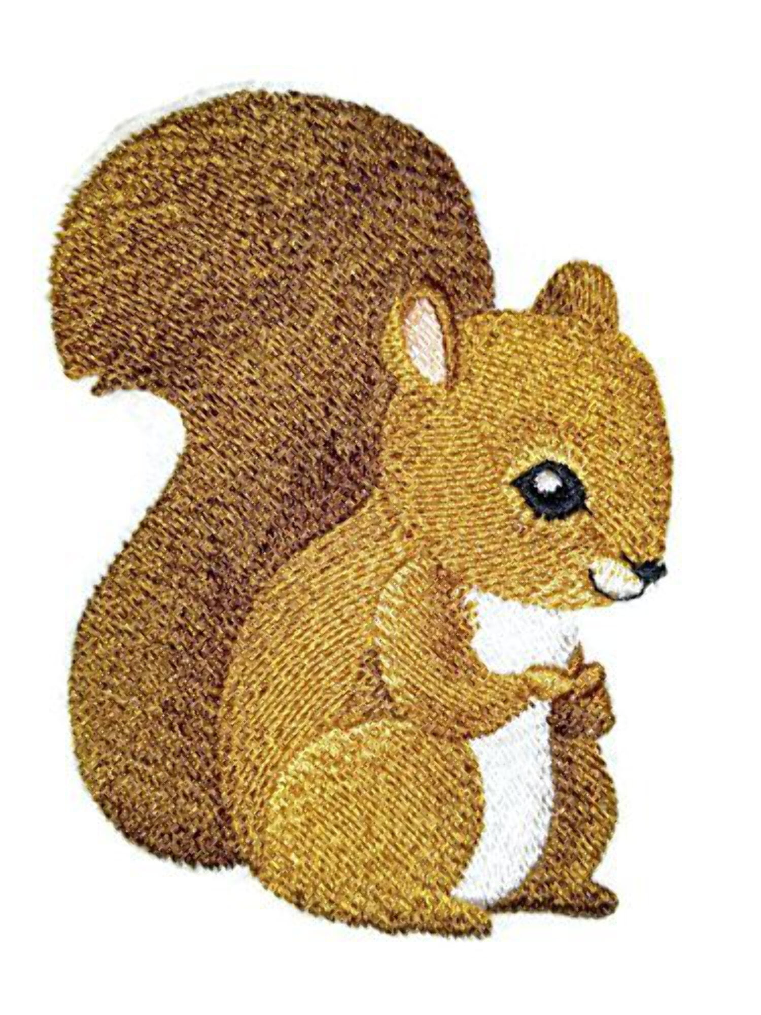 Baby Animal Kingdom [Squirrel] Embroidered Iron on/Sew patch [4.3" X 3.24"]