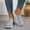 Grey, variant on Women's Knitted Mesh Walking Mules Fashion Backless Breathable Lightweight On Sneakers Soft Sole Non- Loafers