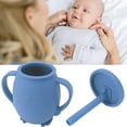 thumbnail image 5 of Silicone Training Cup, 230ml Sippy Cup Toddler Cup with Straw and Double Handle Unbreakable Spill Proof Trainer Cup for Toddler Infant[Dark Blue], 5 of 9