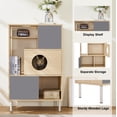 thumbnail image 5 of ZephyPaws 44.5" Stylish 2-in-1 Modern Cat Tree Bookshelf with Hidden Litter Box Enclosure, Multi-Level Wooden Climbing Structure with Ample Storage Space for Cats and Home Organization, 5 of 13