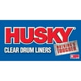 Husky Heavy Duty Industrial 55 Gallon Clear Flap Tie Drum Liner Garbage