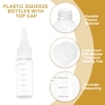 thumbnail image 3 of Botellas de plástico exprimibles Uxcell de 30 ml/1 OZ con tapa transparente, 4 Pcs, botella graduada para líquidos, manualidades, aceites, transparente, 3 of 6