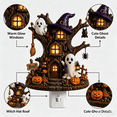 thumbnail image 3 of Halloween Tree House Night Light, Spooky Ghost Pumpkin Wall Lamp, Plug In Nightlight, Soft Warm Glow, Halloween Home Decor, Bedroom Corridor Lighting, Holiday Gift A, 3 of 9