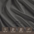 thumbnail image 5 of The Cotton Hub King Size Top 30" Split Flex Head 4-Piece Sheet Set for Adjustable Beds, 600 Series Pima Cotton Fits 7-9" Deep Pocket (Dark Gray, Stripe), 5 of 7