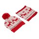 thumbnail image 4 of Conjunto de bufanda y gorro para bebé, tejido de ciervo navideño, doble capa, suave, cómodo, de lana pesada, gorro cálido para bebé, bufanda, color rojo, 4 of 14