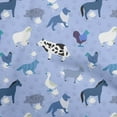 thumbnail image 1 of oneOone Georgette Viscose Bluish Violet Fabric Animals Quilting Supplies Print Sewing Fabric By The Yard 42 Inch Wide, 1 of 6