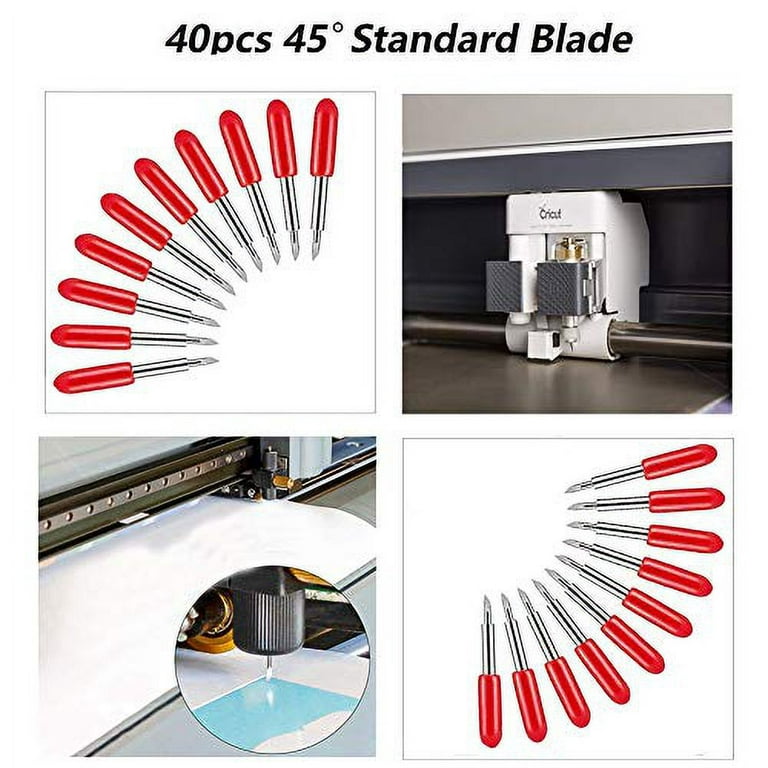 Youngneer Cricut Blades for Explore Air 2 Air Maker Expression  40PCS 45 Degree Standard Cricut Fine Point Cutting Blade Cut Vinyl Fabric  Cricut Knife Cutting Blades Replacements : Arts, Crafts & Sewing