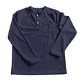 thumbnail image 5 of KHONTS Men's Henley Long Sleeve Shirts Waffle T-Shirt Lightweight Button up Thermal Undershirts Navy S, 5 of 5