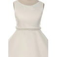 thumbnail image 2 of Little Girls Satin Pearl Trim Wedding Holy First Communion Flower Girl Dress Ivory 6 (K38D6), 2 of 3