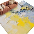 thumbnail image 2 of 5'x8' Area Rugs, Yellow Blue Indoor Outdoor Area Rug for Living Room Bedroom, Modern Abstract Oil Painting Art Washable Bathroom Rugs Kitchen Floor Carpet Mats Home Decor Aesthetic, 2 of 8
