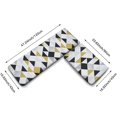 thumbnail image 5 of Abstract Geometric Gold Triangle Pattern Kitchen Rug Set 2 PCS Floor Mats Washable Non-Slip Soft Flannel Runner Rug Doormat Carpet for Floor Home Bathroom, 17" x 47"+17" x 24"-M, 5 of 5