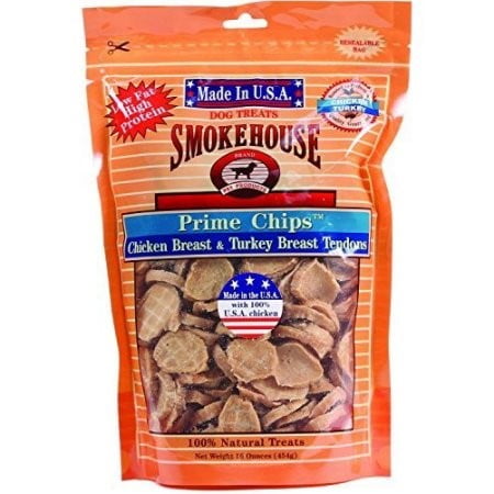 Smokehouse 100-Percent Natural Prime Chips Chicken Dog Treats, 16-Ounce