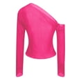 thumbnail image 2 of JGGSPWM Women's Mesh Sheer Tops Off The Shoulder Long Sleeve See Through Shirts Going Out Party Club Outfits Purple XXL, 2 of 3