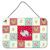 Carolines Treasures CK5423DS812 Mosaic Chinchilla Love Wall or Door Hanging Prints 8x12 multicolor