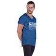 thumbnail image 2 of Inkmeso V-Neck Graphic Tshirt "Every Great Father Teaches His Children The Ways Of The Force" For Parenting Tee Shirt, 2 of 6
