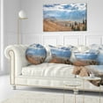 thumbnail image 3 of Designart Beautiful Mountain Village View - Landscape Printed Throw Pillow - 12x20, 3 of 5