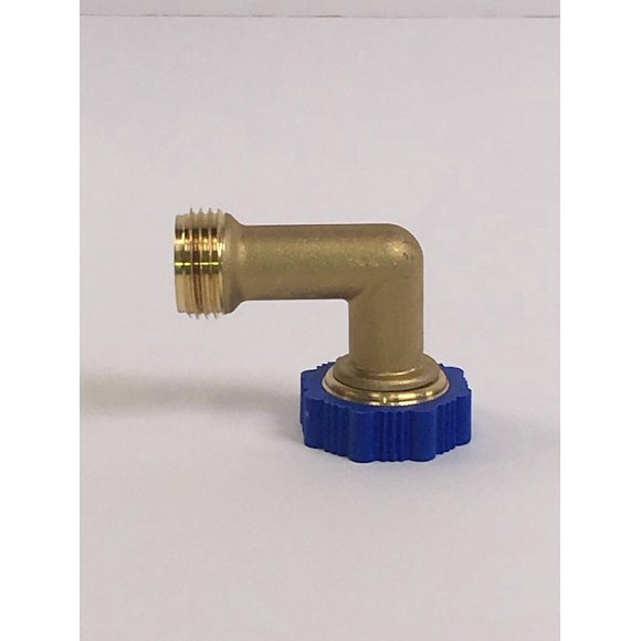 Aqua Pro Fresh Water Fitting 21854 Fits All Standard Garden Hose Fittings; 90 Degree Hose Elbow; Brass; Screw-On Installation
