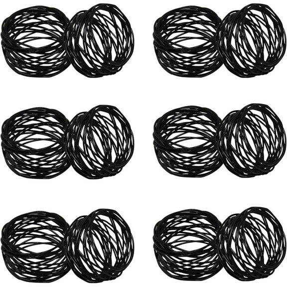 Handmade Napkin Rings Set of 12 for Everyday, Dining Table Decoration(Multicolor)