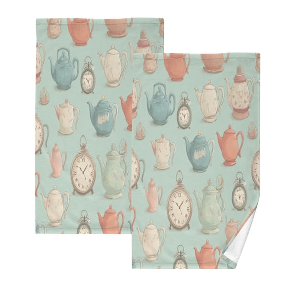 2 Pack 100% Cotton Towels Soft Absorbent Towel Set for Bathroom Beach Sports 16x28in Muted Pastel Colors