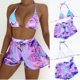 thumbnail image 2 of Moda Mujer Bikini Sexy Impreso Halter Neck Traje de baño Traje de baño Ropa de playa Conjunto de tres piezas Fridja  nalpqowj57994, 2 of 7