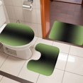 thumbnail image 4 of Dark Sea Green Black Ombre Bath Mat 3 Piece Bathroom Rug Set, Modern Gradient Abstract Art Non Slip Bath Rug Contour Mat and Toilet Lid Cover, Absorbent Shower Mats Soft Bath Rugs and Mats Sets, 4 of 8