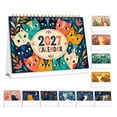 thumbnail image 4 of 2027 Desk Calendar, 8.27 x 5.51 In Large Spiral Bound Monthly Planner with Colorful Cat Art for Home Office Decor, 4 of 7