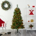 thumbnail image 5 of Nearly Natural 5ft. Norway Mixed Pine Artificial Christmas Tree with 200 Clear LED Lights, Pine Cones and Berries, 5 of 10