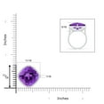 thumbnail image 4 of ANGARA Natural 8 Ct. Amethyst with Diamond Halo Ring in 14K White Gold for Women (Ring Size: 3), 4 of 9