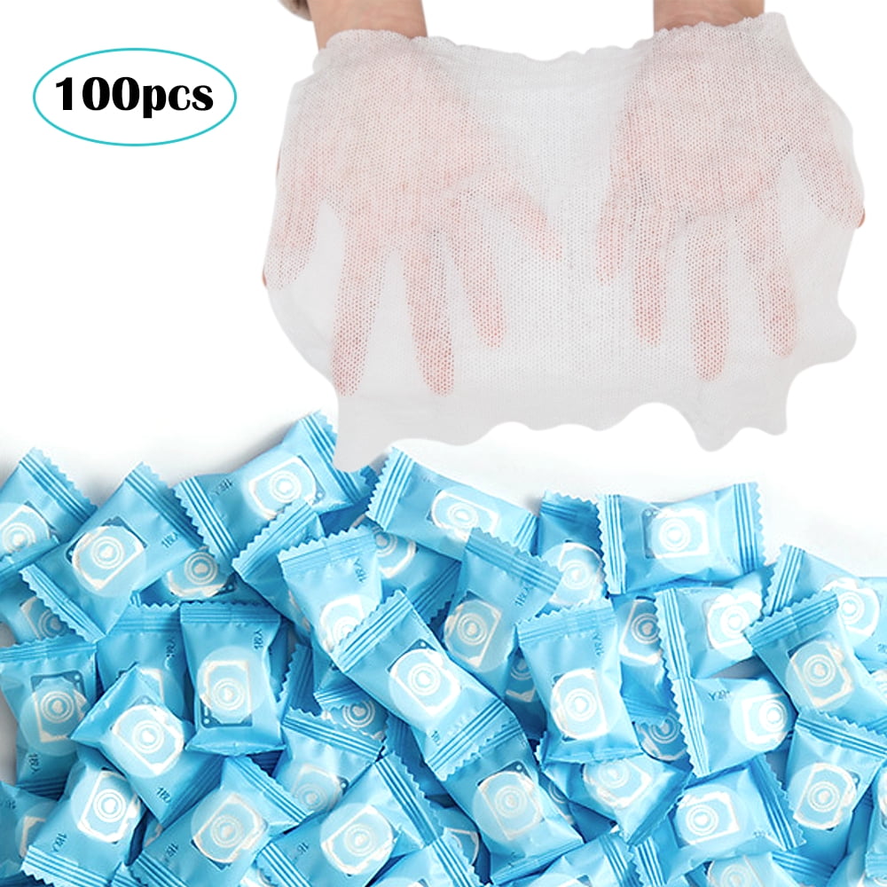 Voyage en coton jetable gant de toilette Facial Nettoyant sec humide à double usage serviette 